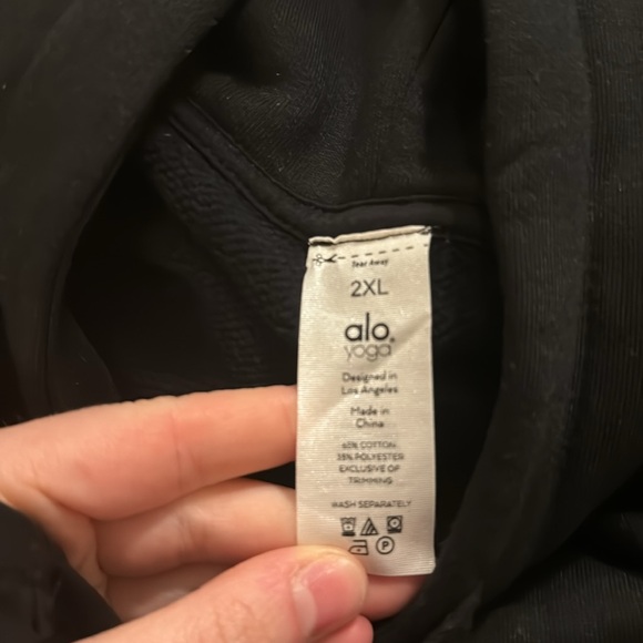 Alo yoga black zip up hoodie size 2XL great condition - Picture 5 of 5